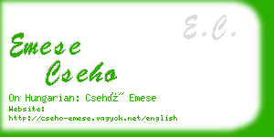 emese cseho business card